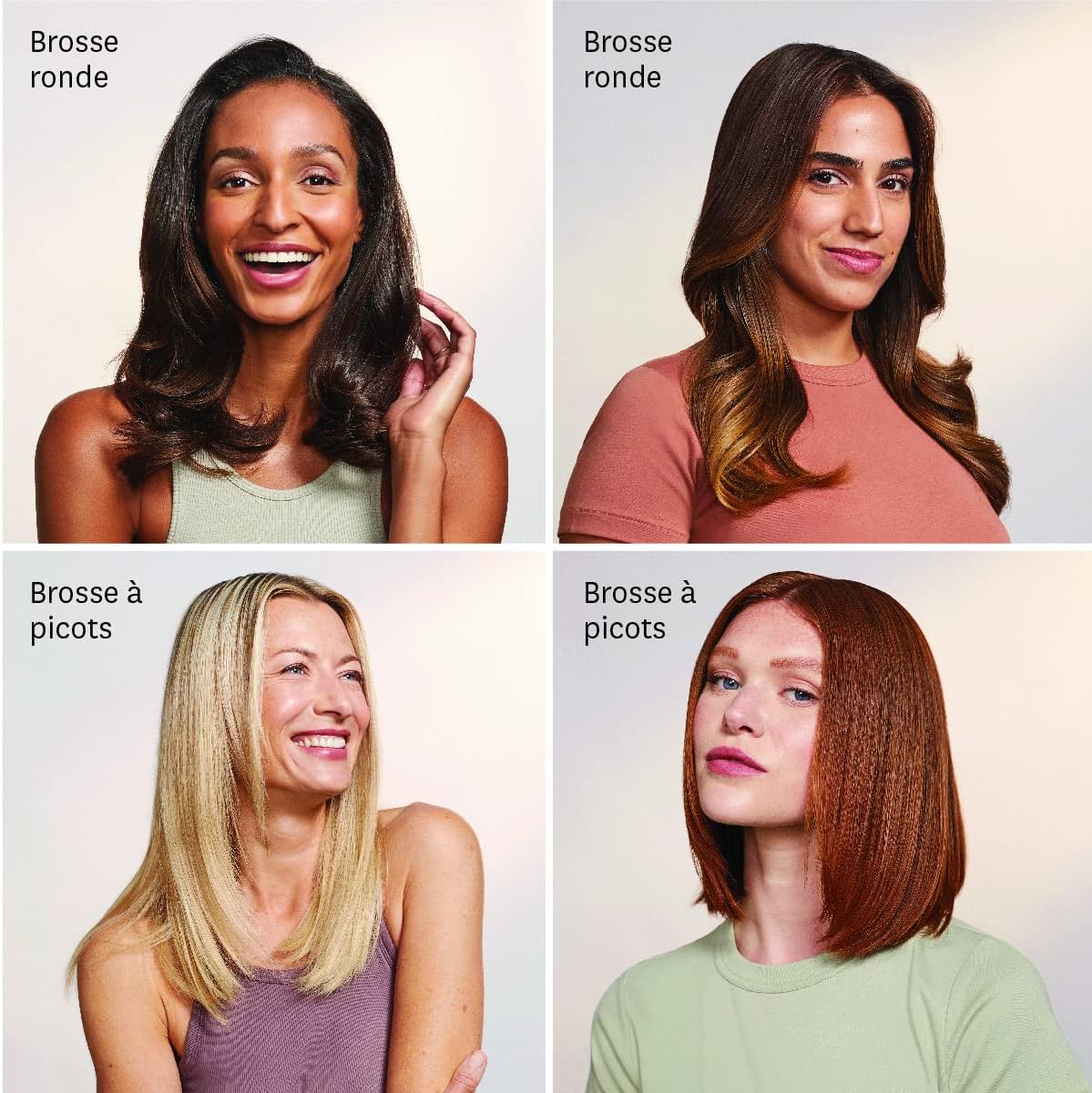 T3 - AireBrush Duo - brosse soufflante, 15 réglages chaleur/vitesse, touche air froid, optimisation volume