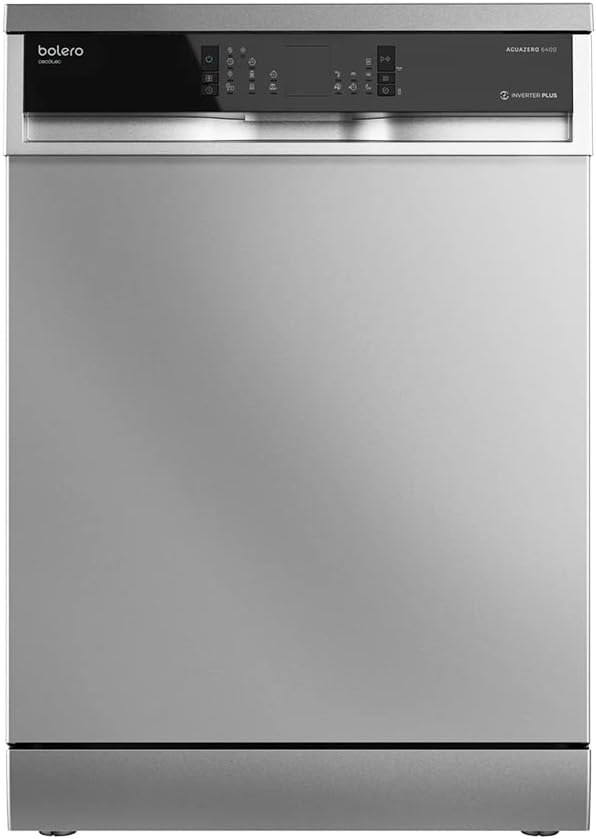 Cecotec - Bolero Aguazero 6400 Inox - 60 cm - 15 couverts, 8 programmes, 42 dB