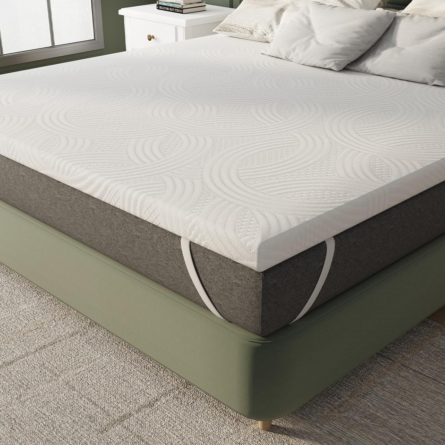 Novilla - surmatelas confort 140x190 - 5cm mousse certifiée, doux et lavable