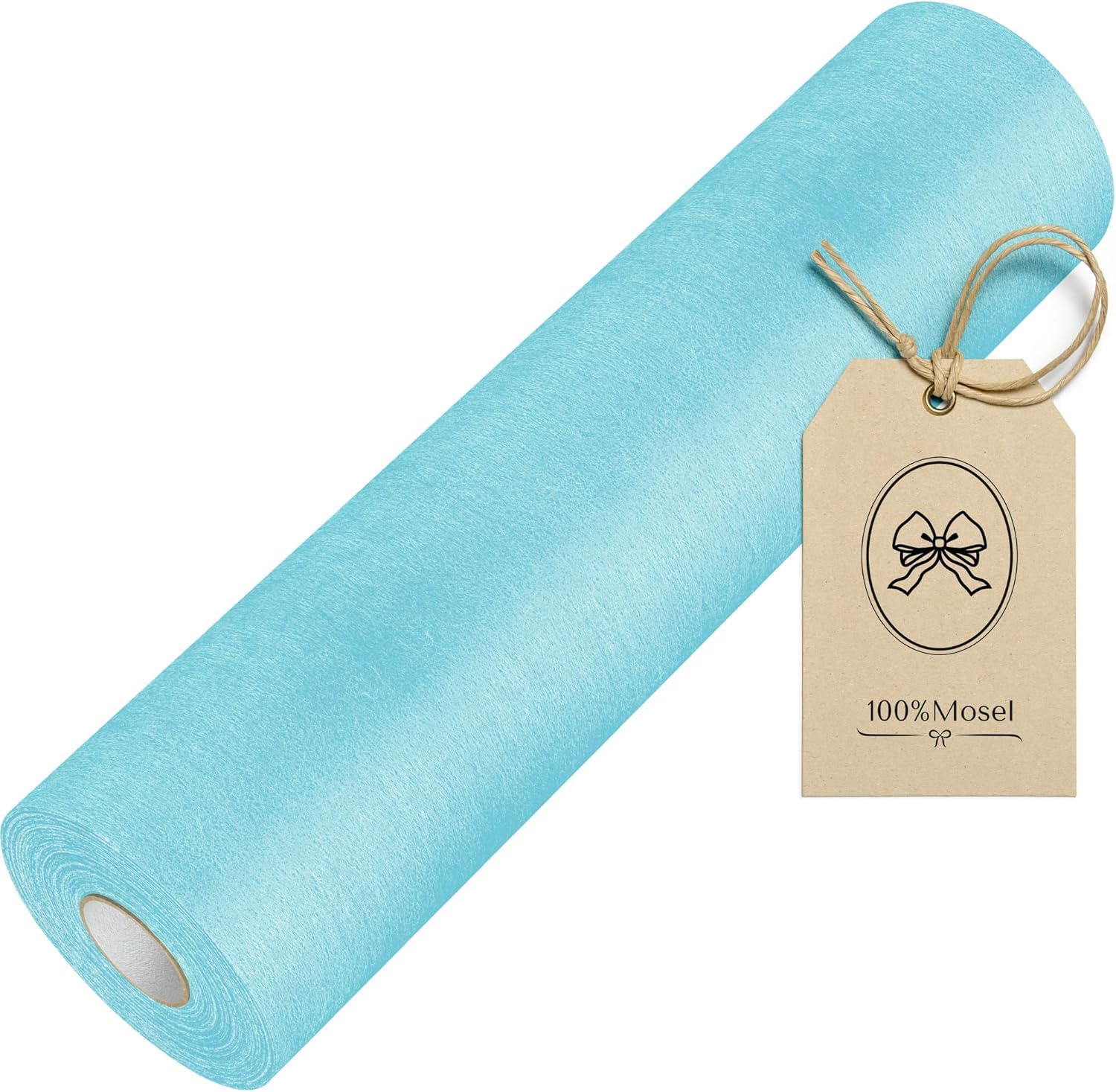 100%Mosel - Chemin de table non-tissé - 30x2500 cm - Bleu ciel, nappe festive