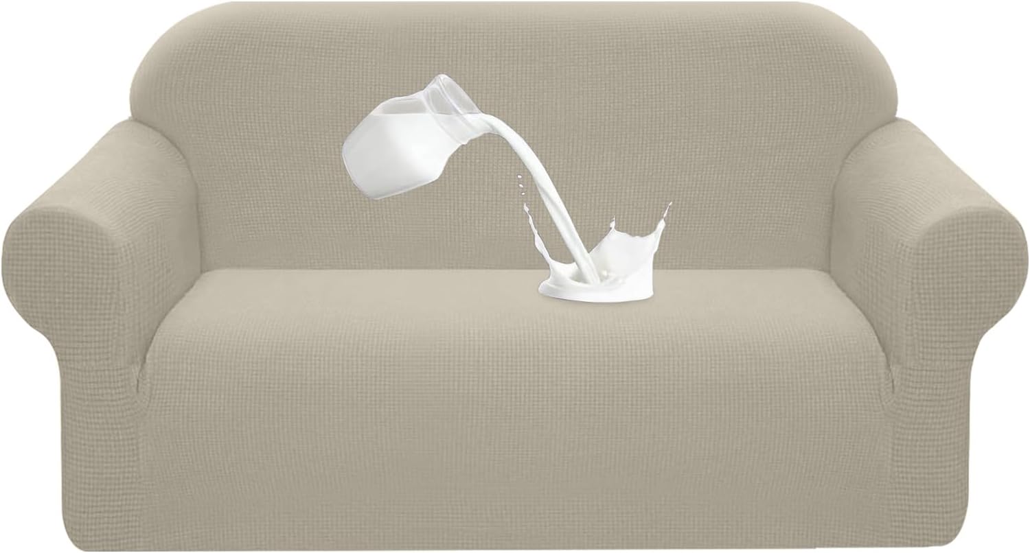 Granbest - housse de canapé stretch imperméable 2 places - spandex jacquard, mousse antidérapante