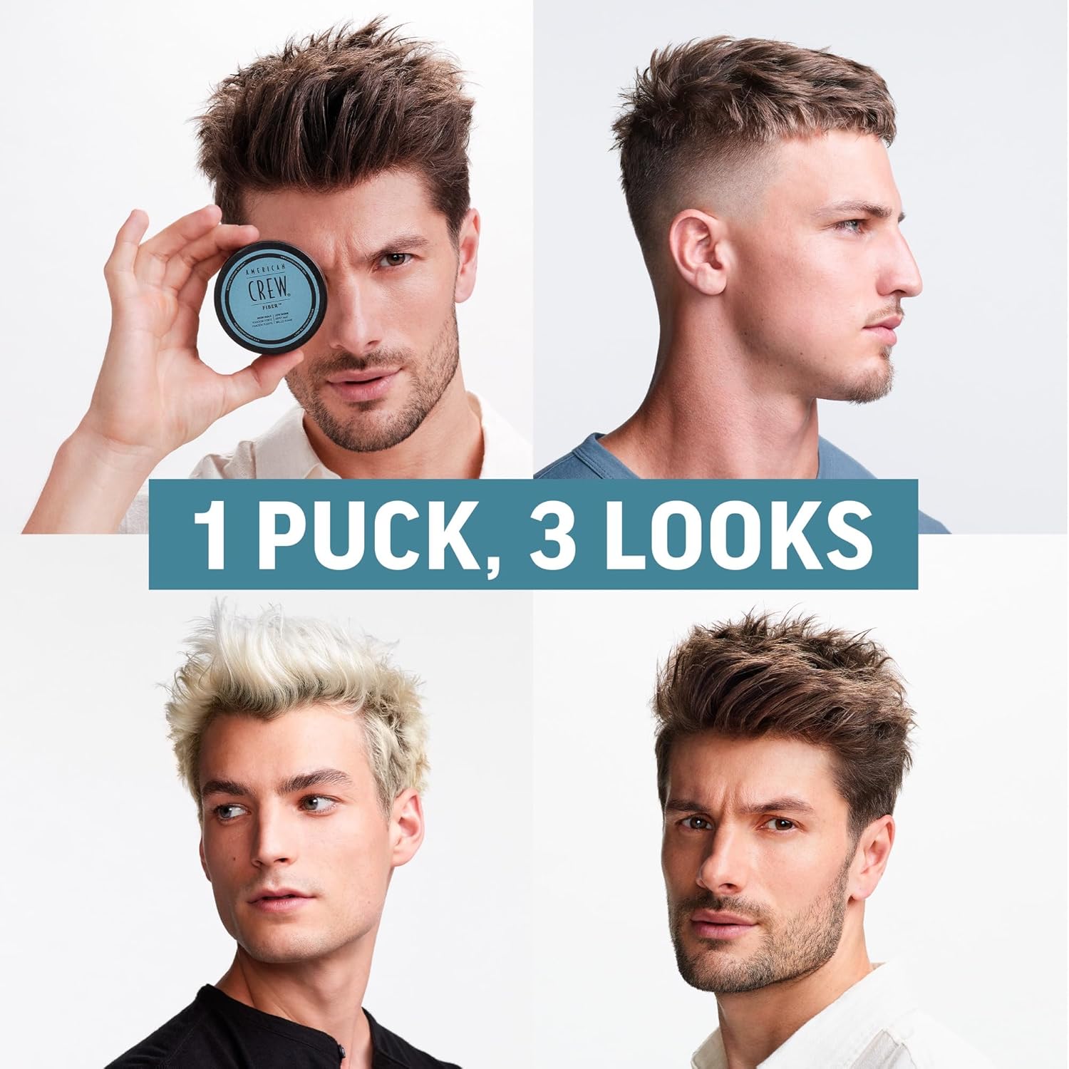 American Crew - Fiber - cire coiffante homme, fixation forte, effet mat