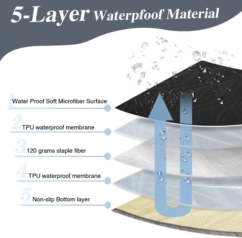 DUJUIKE - housse imperméable canapé - 132-208 cm - antidérapante, protection animaux