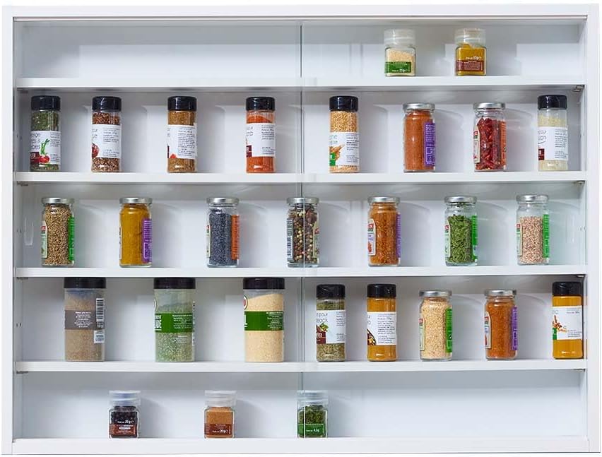 Inter Link - Vitrine murale collection, 80x60x9.5 cm, 5 compartiments