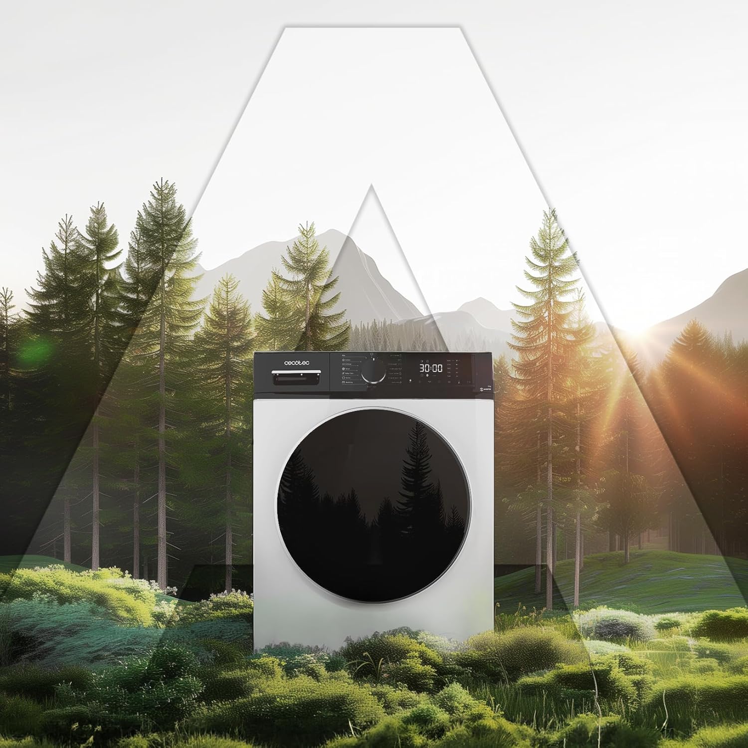 Cecotec - Bolero Dresscode (série 7610) - 7 kg, 1400 tr/min, Classe A, fonction vapeur, moteur Inverter Plus - 7610