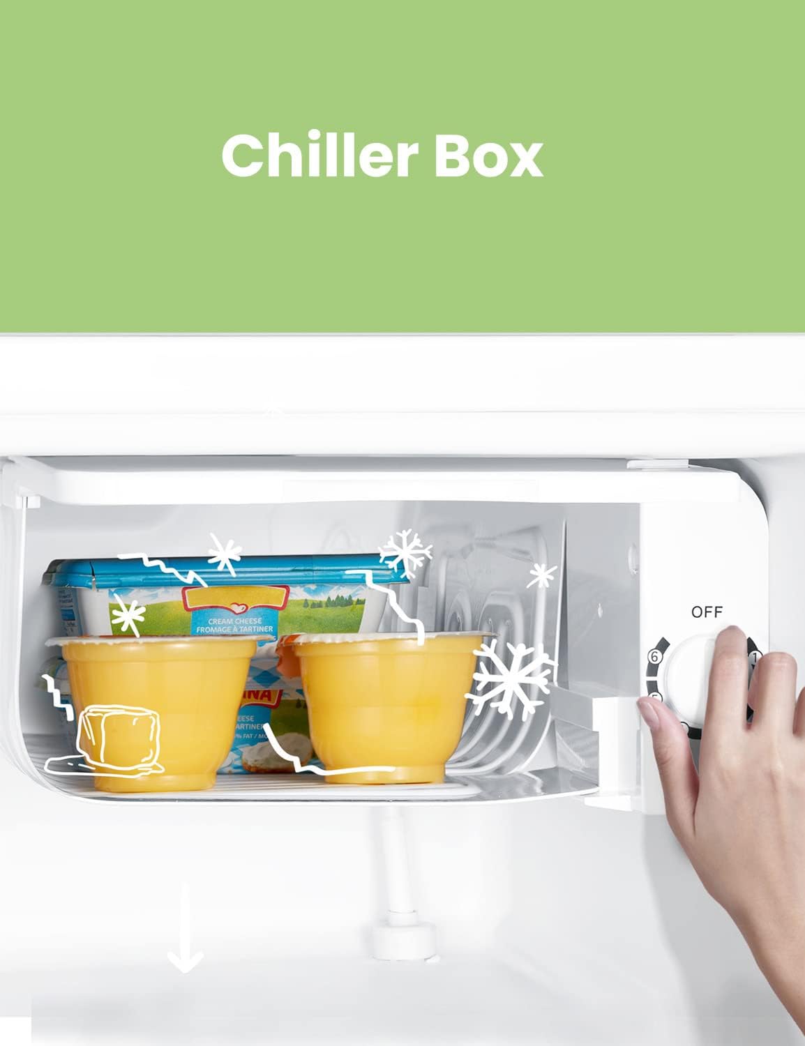 Comfee' - mini réfrigérateur 43L - compartiment congélateur, contrôle température, blanc - RCD50WH2(E)