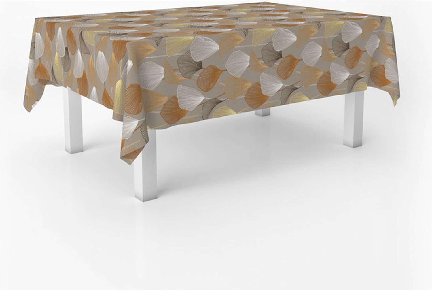 Nappe en toile cirée - rectangulaire 220x140 cm - anti-taches, imperméable, marron