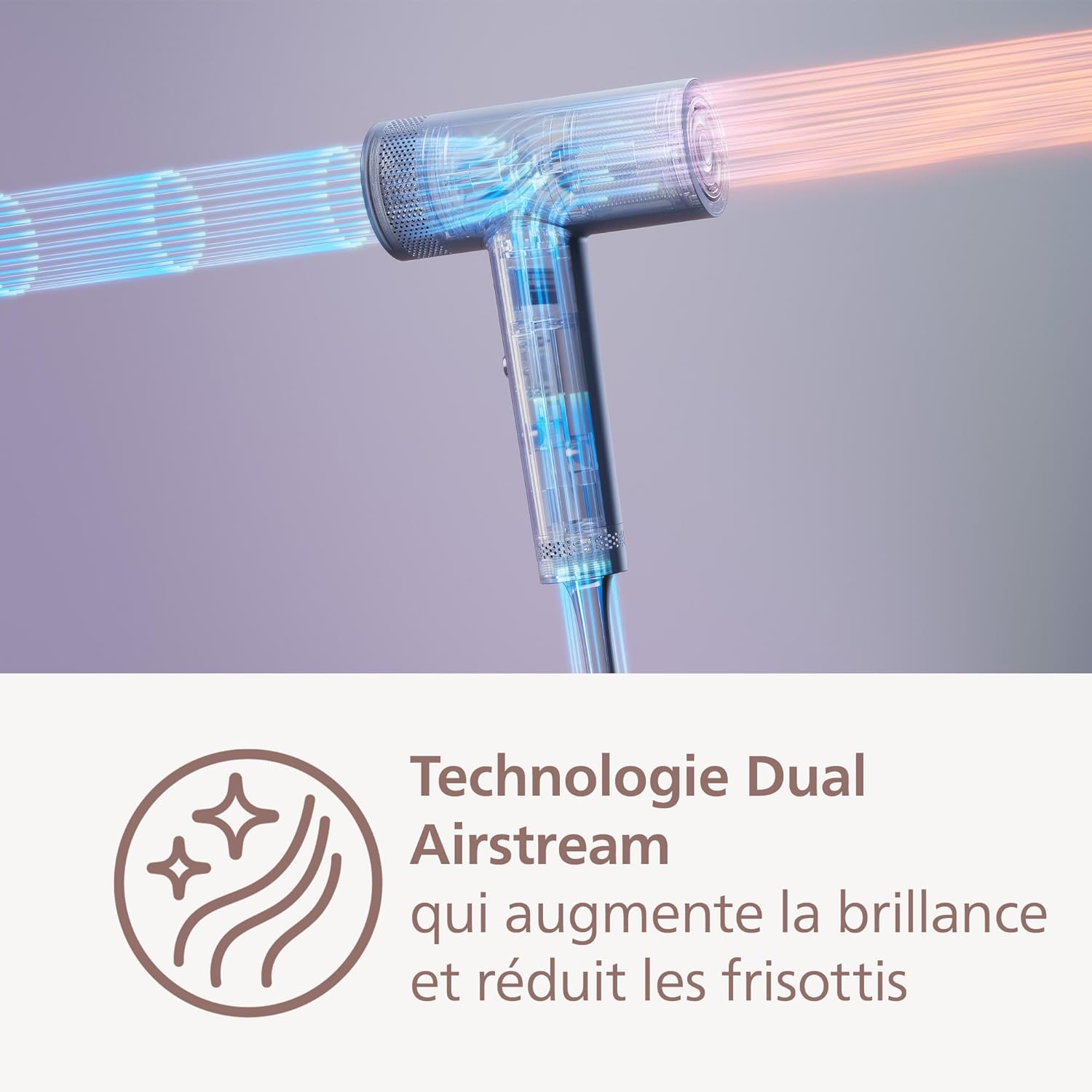 Philips - Sèche-cheveux High Speed 8000, 1400W, ions, ThermoShield, accessoires, soin cuir chevelu, BHD837/10