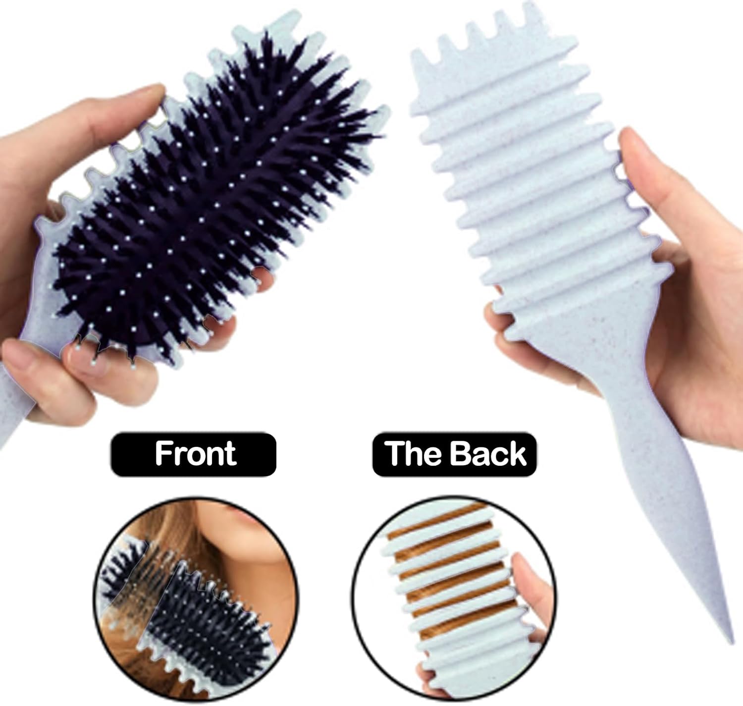Brosse coiffante - boucleur pour cheveux - 28cm - fixation et réduction frisottis