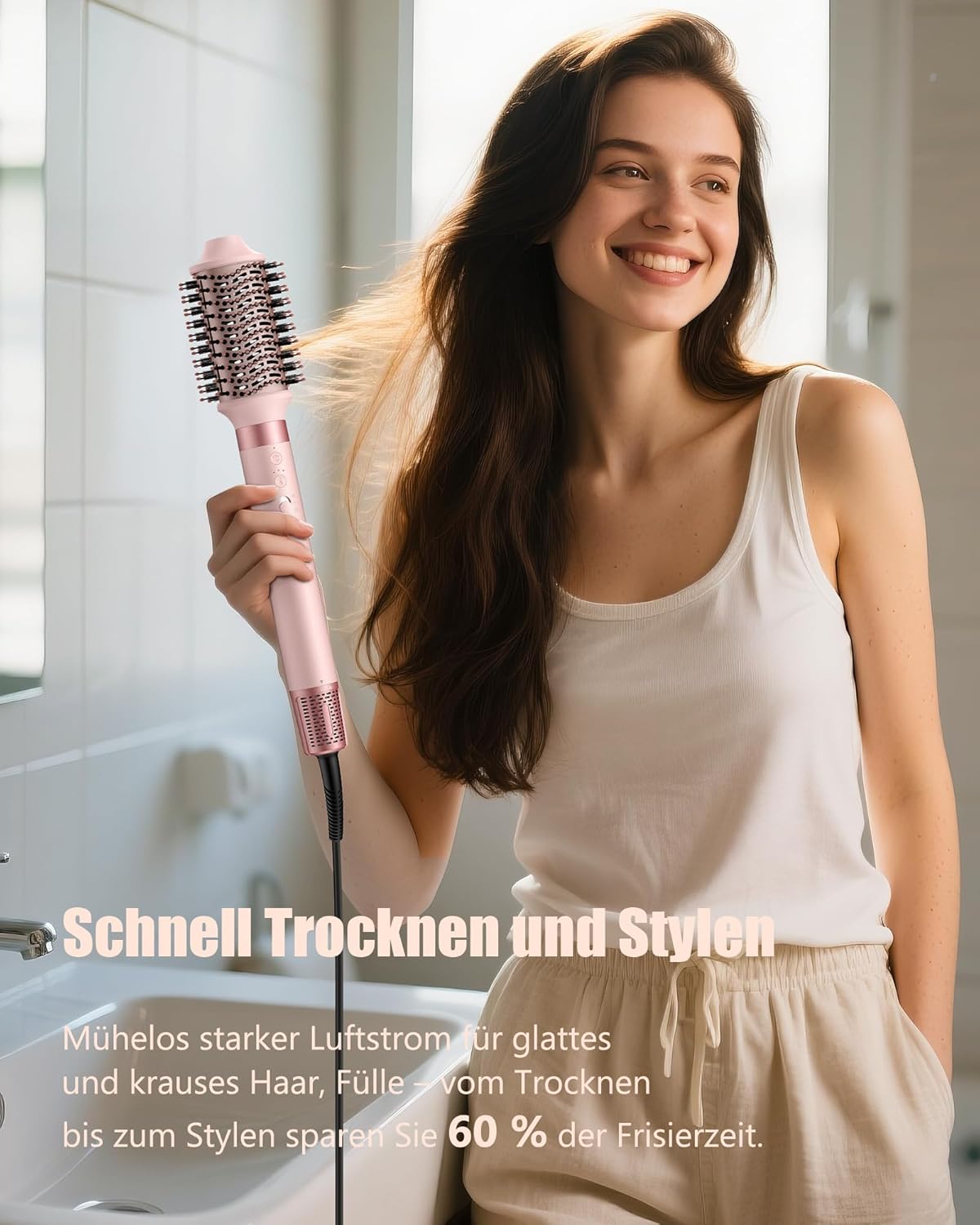 MESCOMB - Air Styler 5 en 1 - 110000 RPM - sèche, boucle, lisse, brosse, rangement