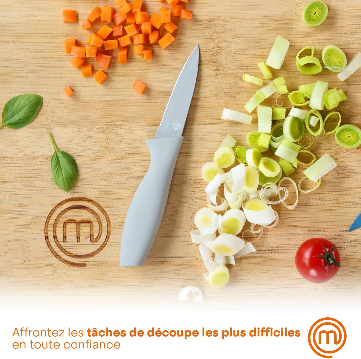 MasterChef - Set de coutellerie Azure - 3 pièces - inoxydable, manche ergonomique