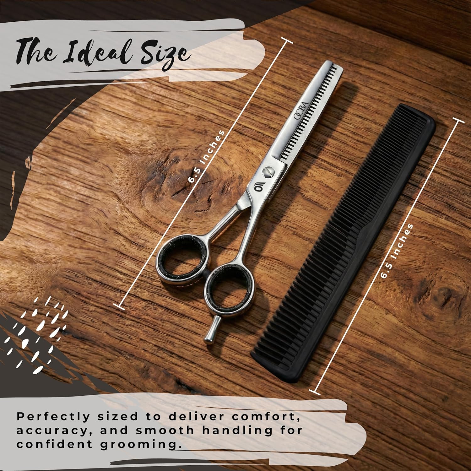 Ciseaux de coiffure professionnels 6'' acier inoxydable coupe effilage