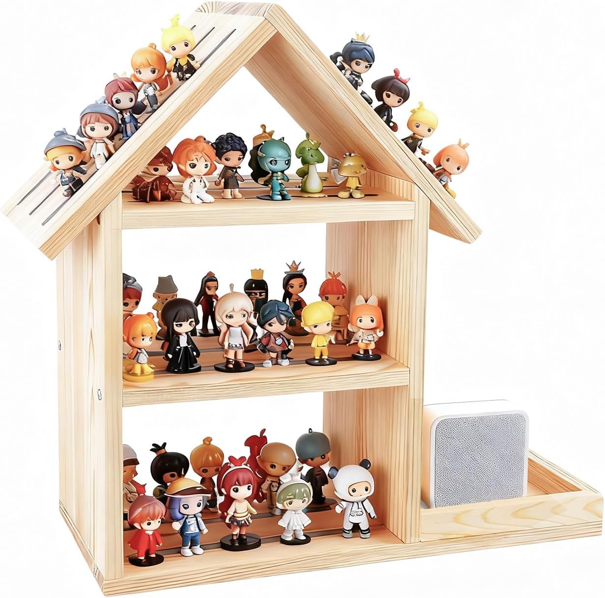 Étagère enfant - maison - grande capacité 85 figurines - murale/table