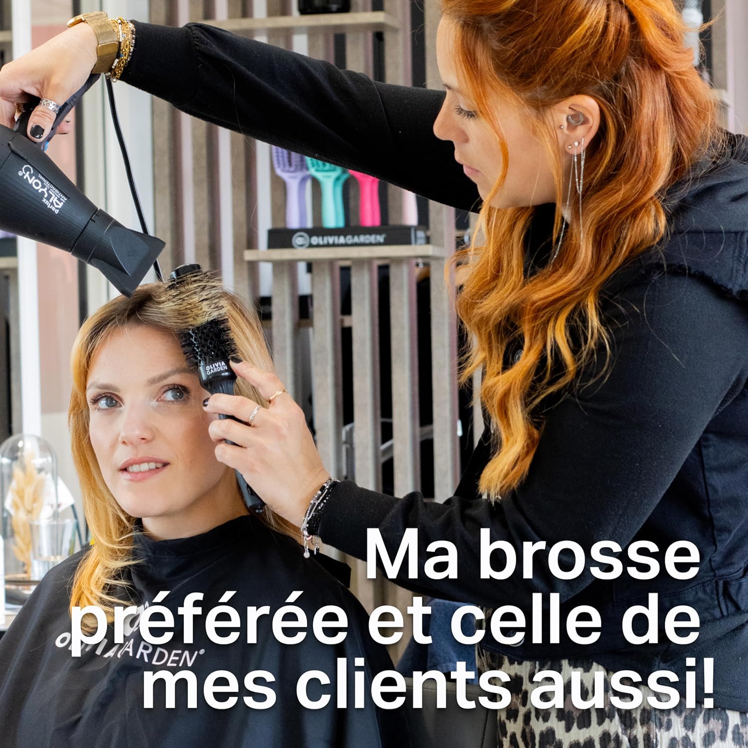 Olivia Garden - Expert Blowout Shine - brosse ronde céramique antistatique, brushing brillant et sans frisottis