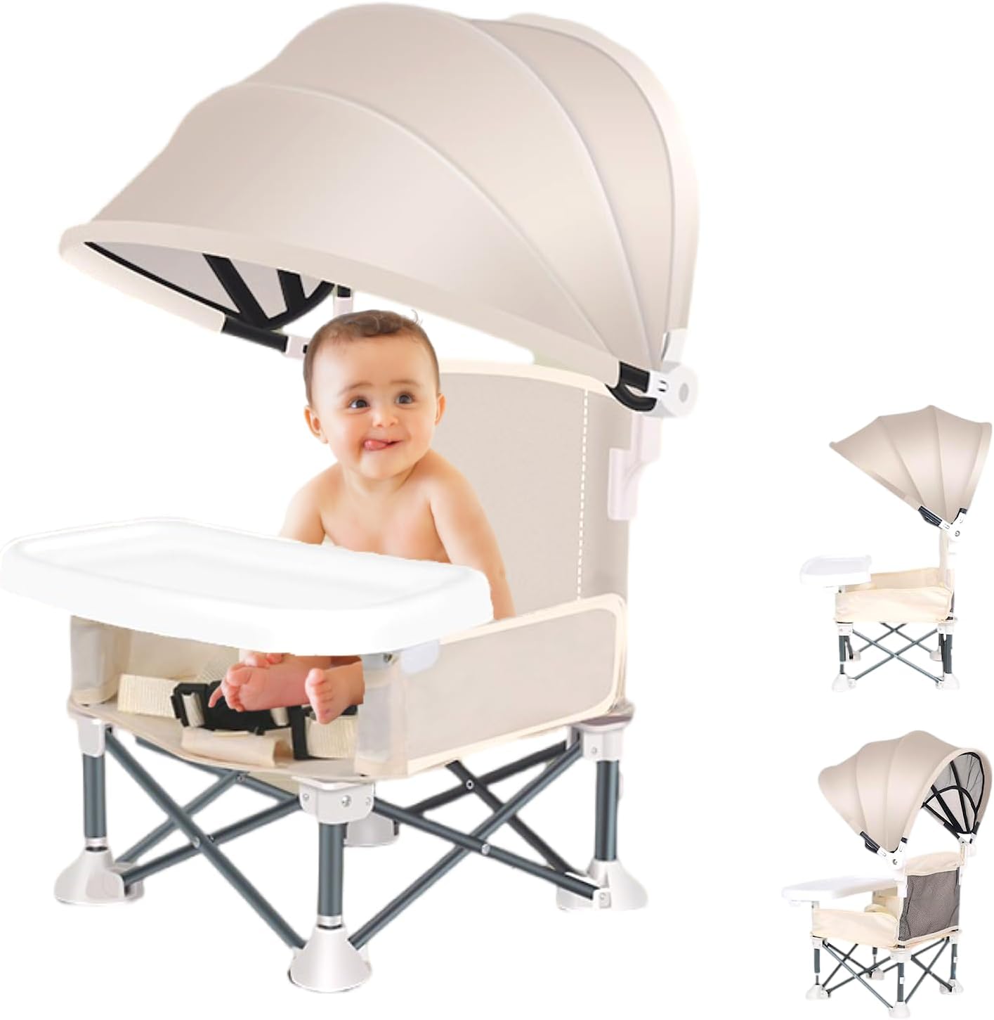 Little Bean - rehausseur chaise pliable bébé, plateau amovible, portable