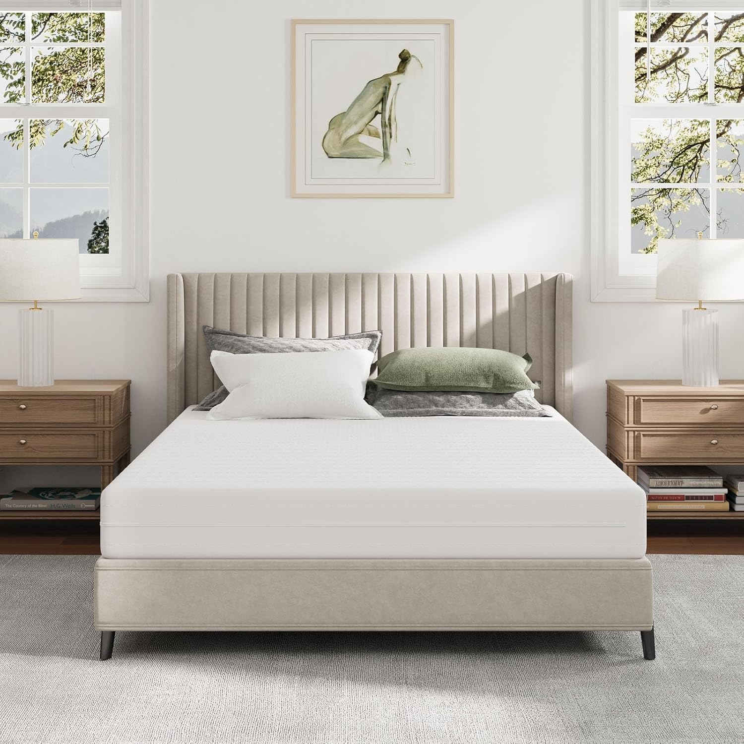 Novilla - Matelas 7 zones - 90x200 cm - mousse, housse amovible