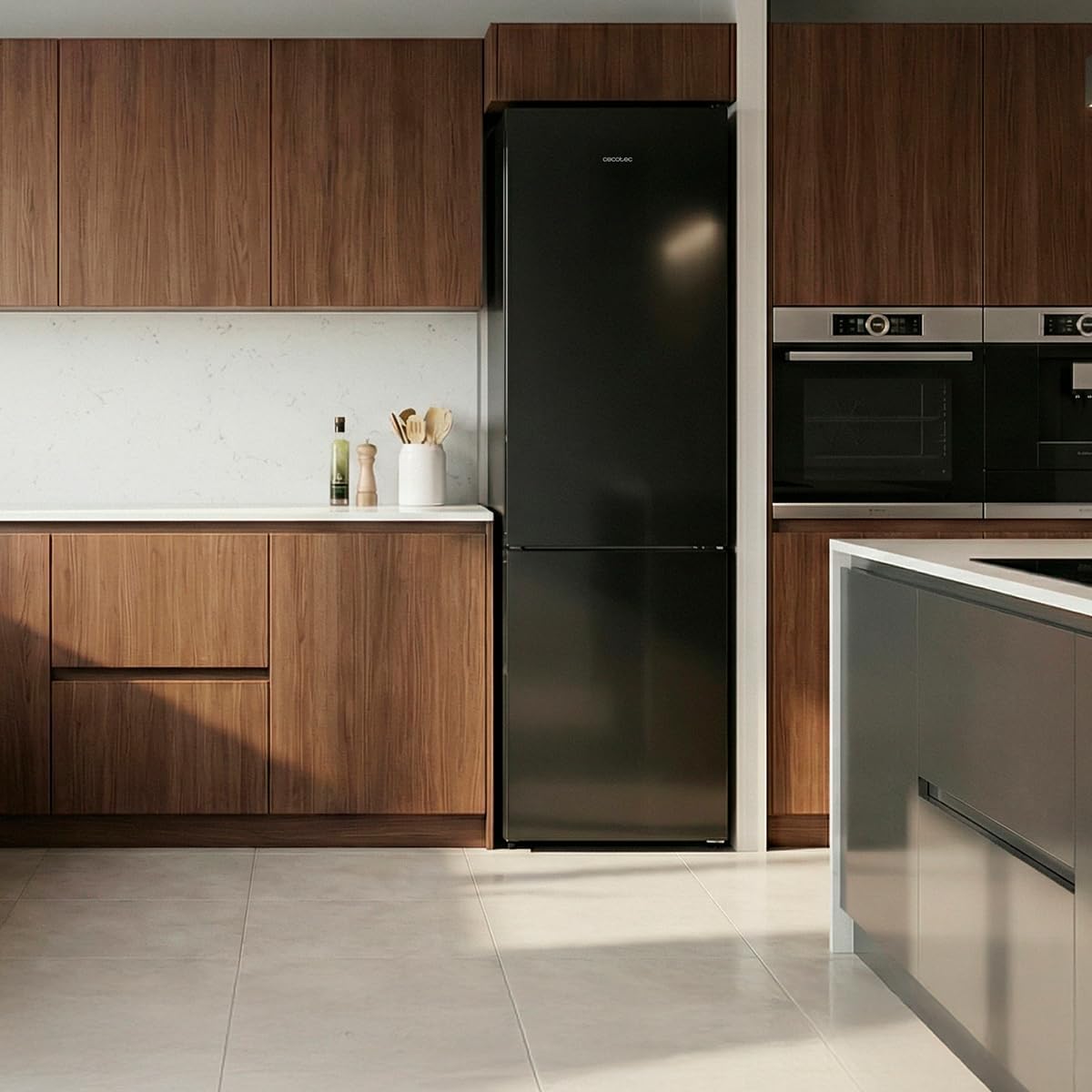 Cecotec - Bolero CoolMarket 356L, 200x59,5 cm, Multi Airflow, E, 356i Black Glass D