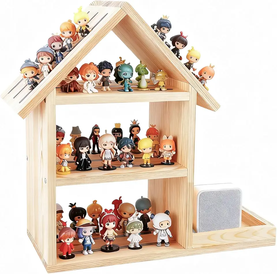 Étagère enfant - maison - grande capacité 85 figurines - murale/table