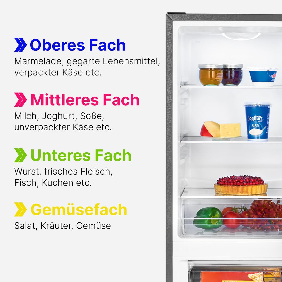 Bomann - Réfrigérateur Congélateur - 175L - Température réglable, portes réversibles, pieds ajustables, inox - KG320