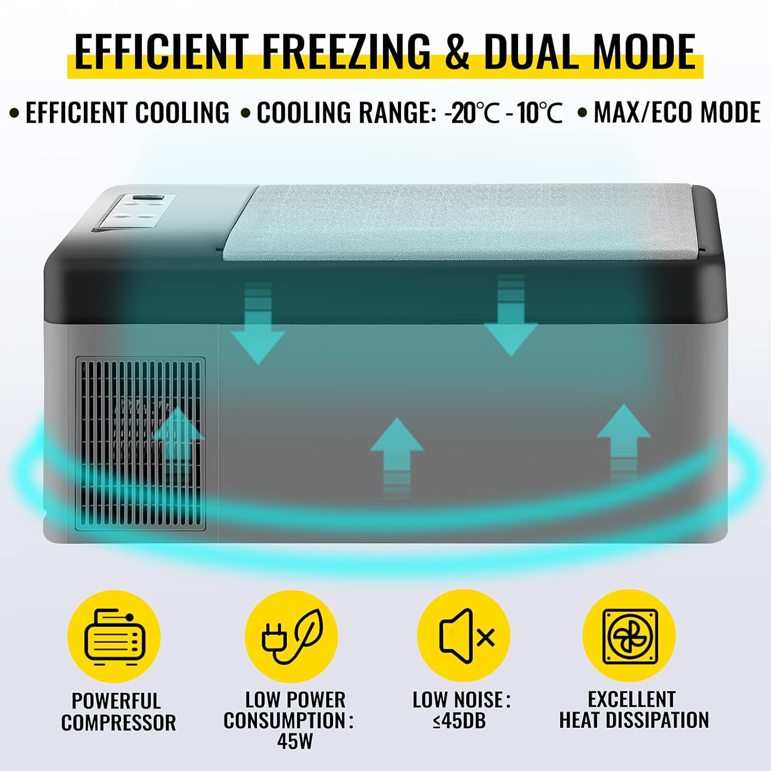 VEVOR - Mini réfrigérateur portable 15L, -20° à 10°C, 598x320x260mm