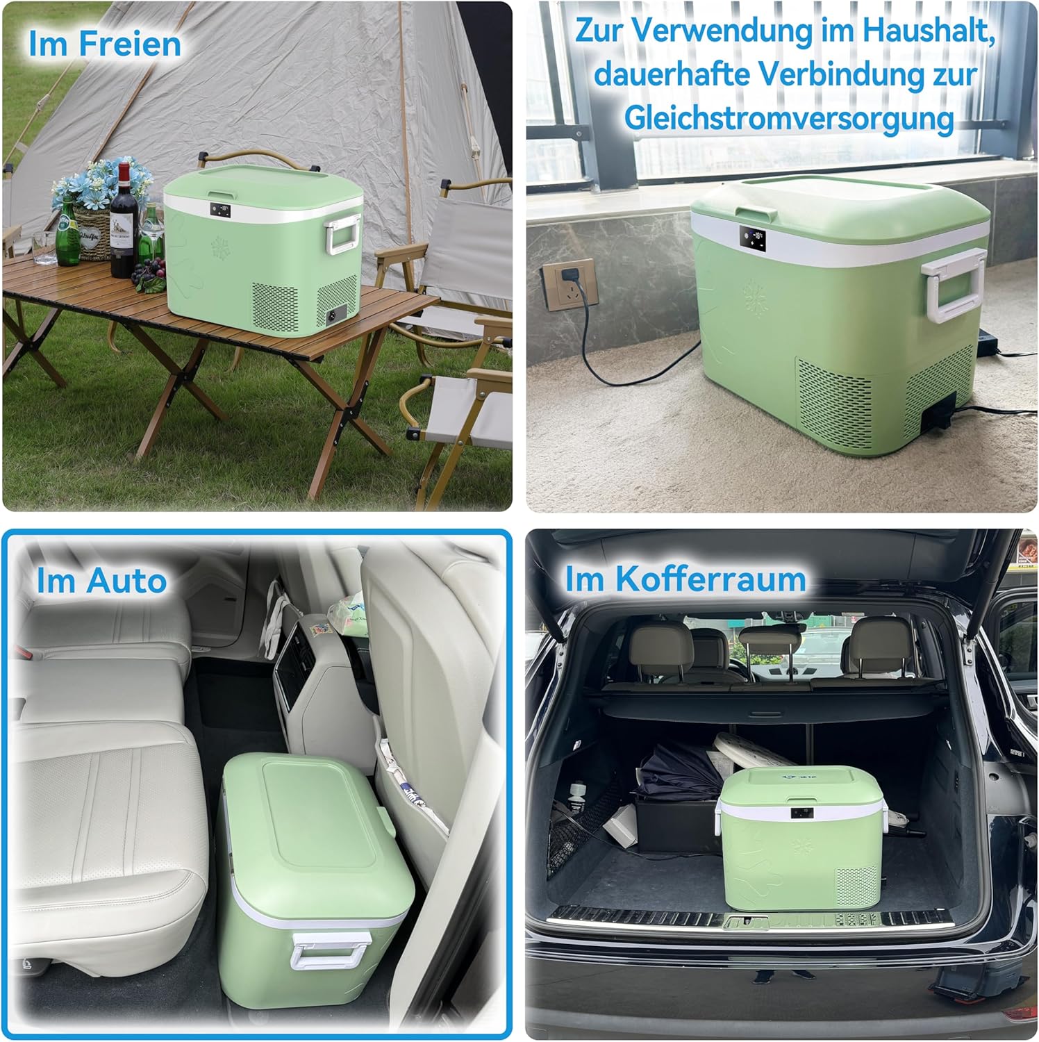 BINGI - glacière électrique 18L - rapide, -18°C, 12V/24V/220V