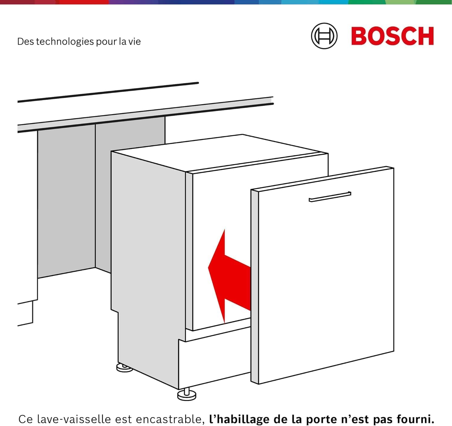 Bosch - lave-vaisselle Série 4, 60 cm, encastrable, SMV4EVX02F