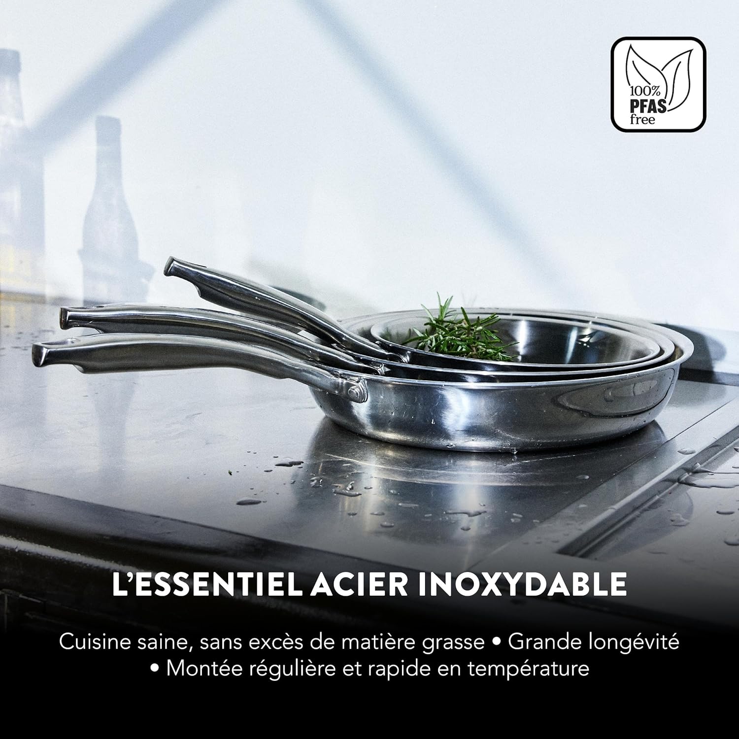 BAUMALU - Marmite Traiteur inox, ø32cm, 19L, triple fond, induction