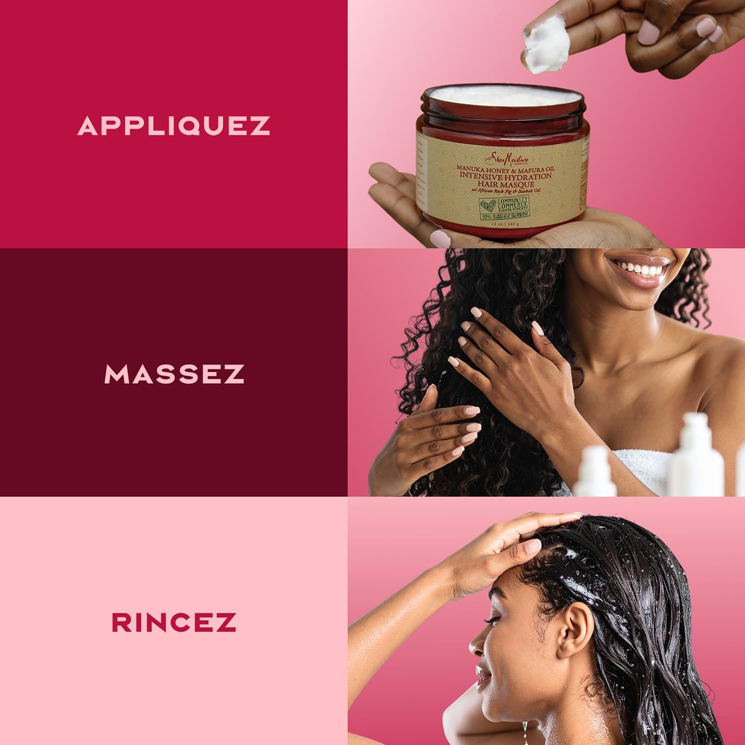 SheaMoisture - Intensive Hydration Masque - 2x355ml - Miel de Manuka, Huile de Mafura