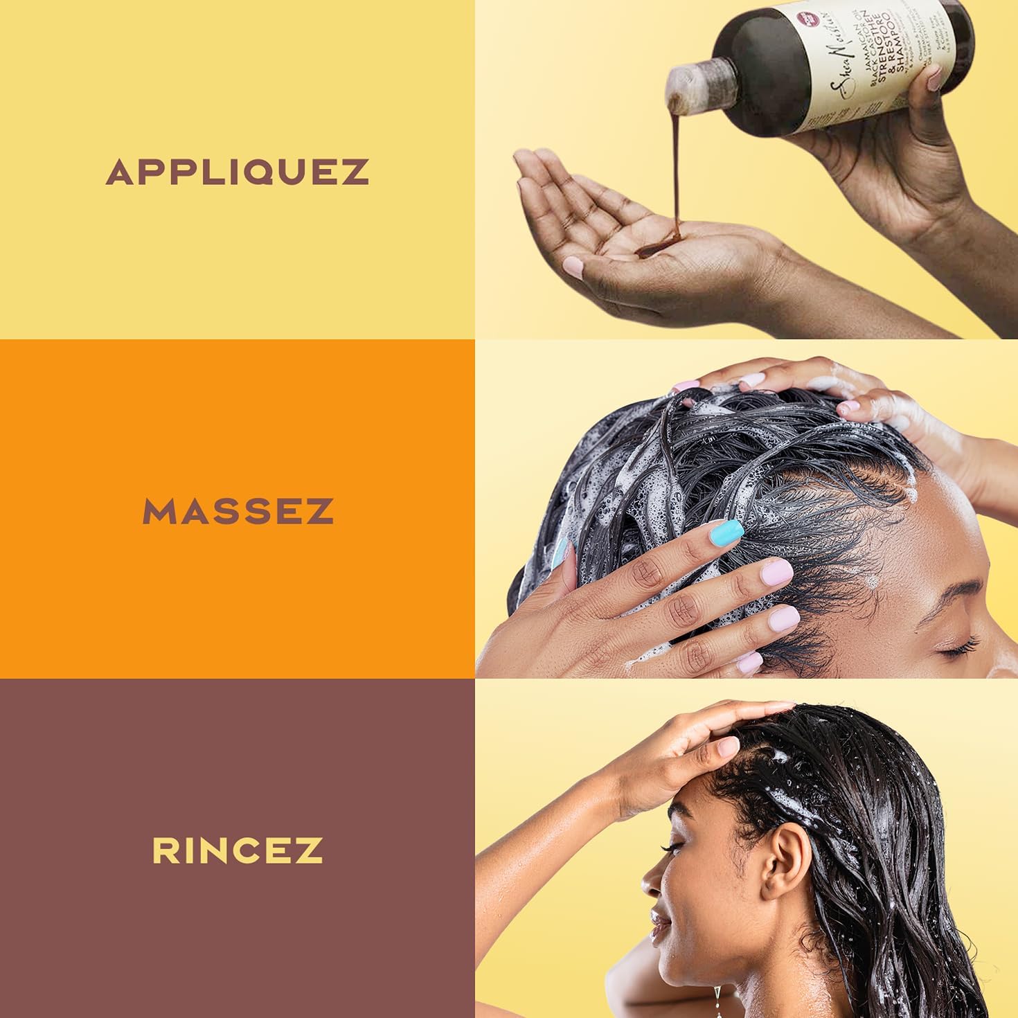 SheaMoisture - Strengthen & Restore - 2x384ml - Hydratation, huile ricin noir