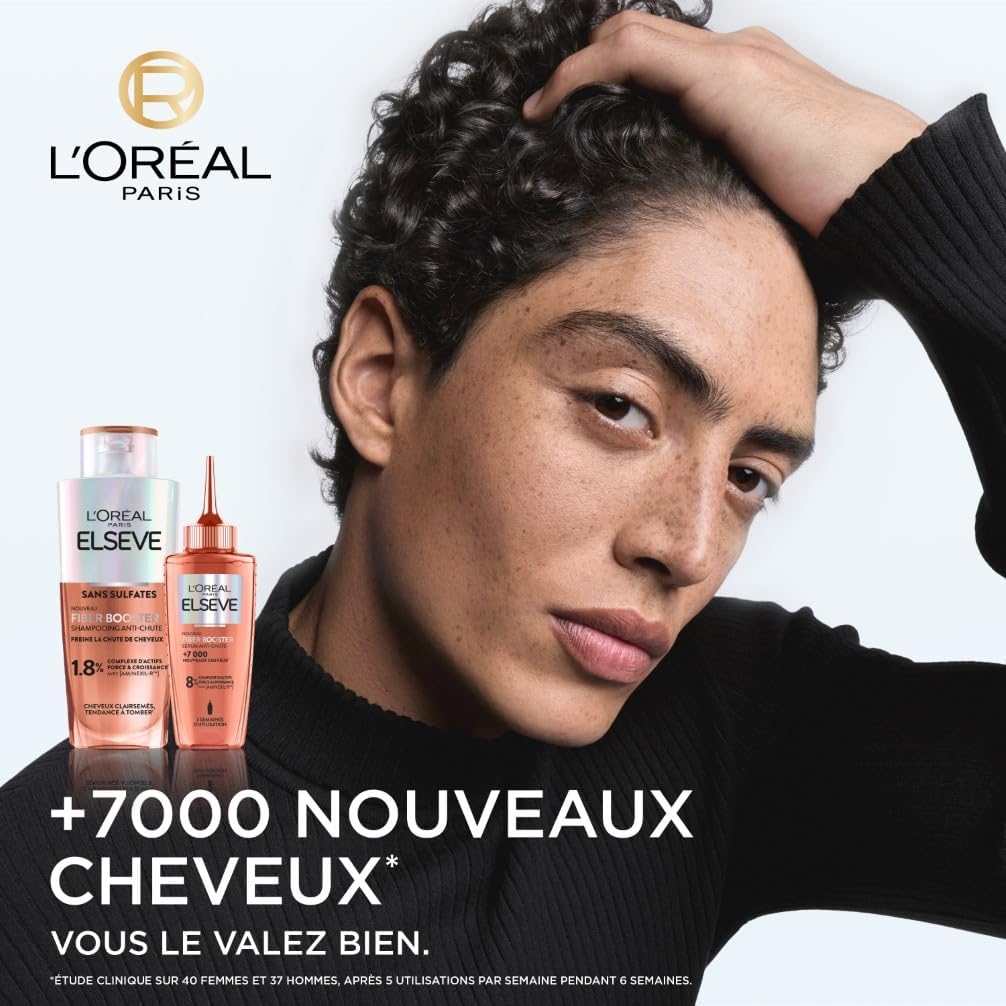 L'Oréal Paris - Elseve Fiber Booster - shampooing + sérum - anti-chute, stimule la pousse, sans sulfates