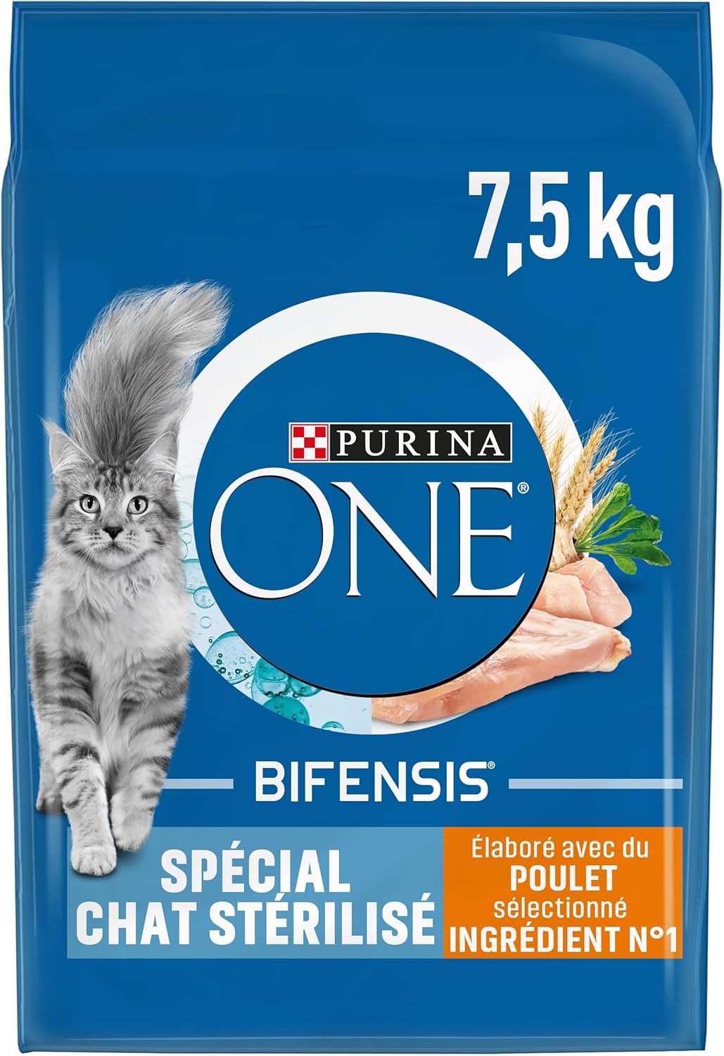 Purina One - Bifensis Adulte Stérilisé - 7,5 kg - Poulet, système immunitaire, microbiome, urinaire sain