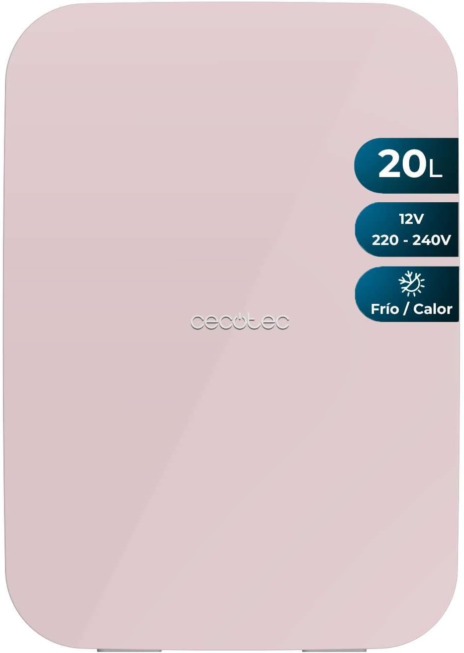 Cecotec - MiniCooling Bahamas Pink - 20L - refroidit 7°C, chauffe 65°C, 12V/220V, compact