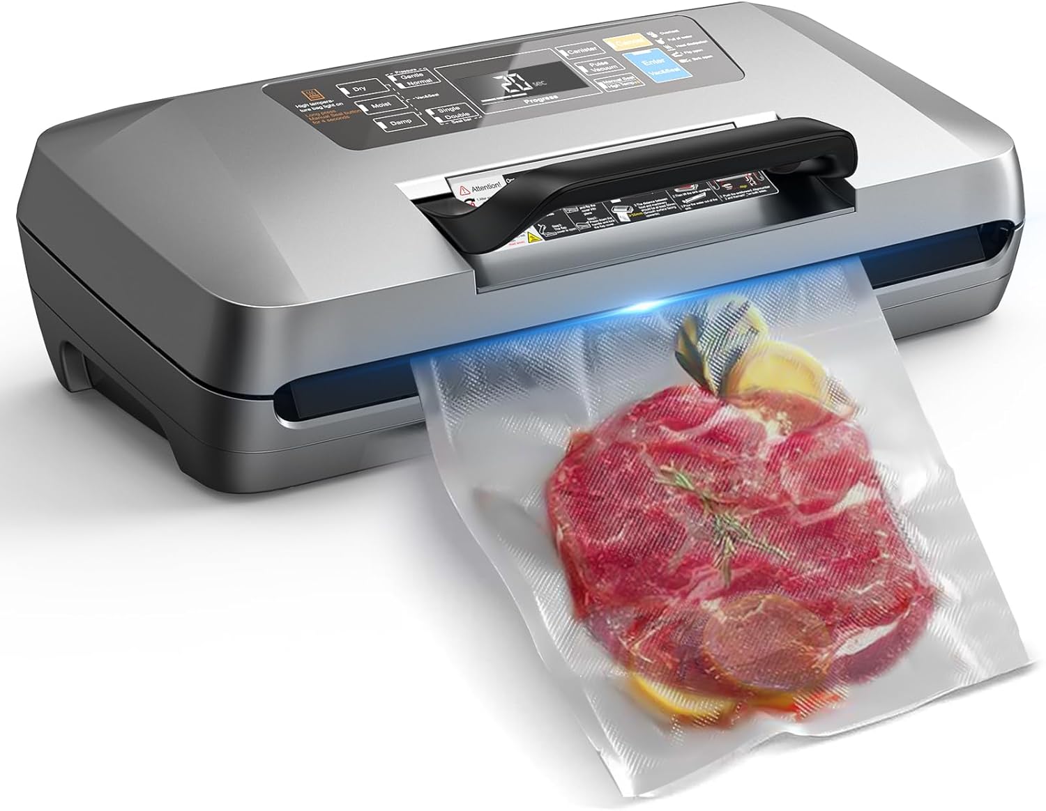 Machine Sous Vide Alimentaire - 12 en 1, 95 kPa, coupe-sac, sacs inclus