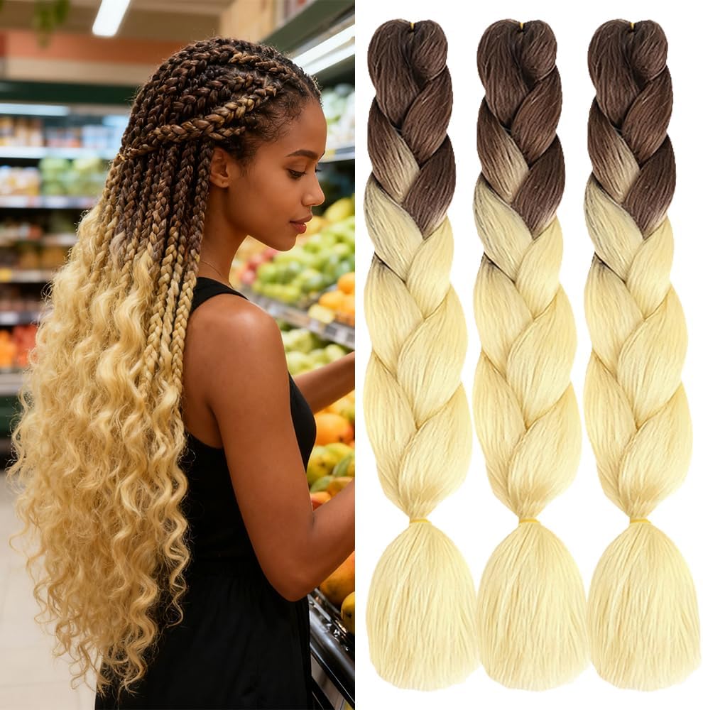 ShowJarlly - Pre Allungato Ombre Jumbo Treccia 100g/pz - Fibre haute température