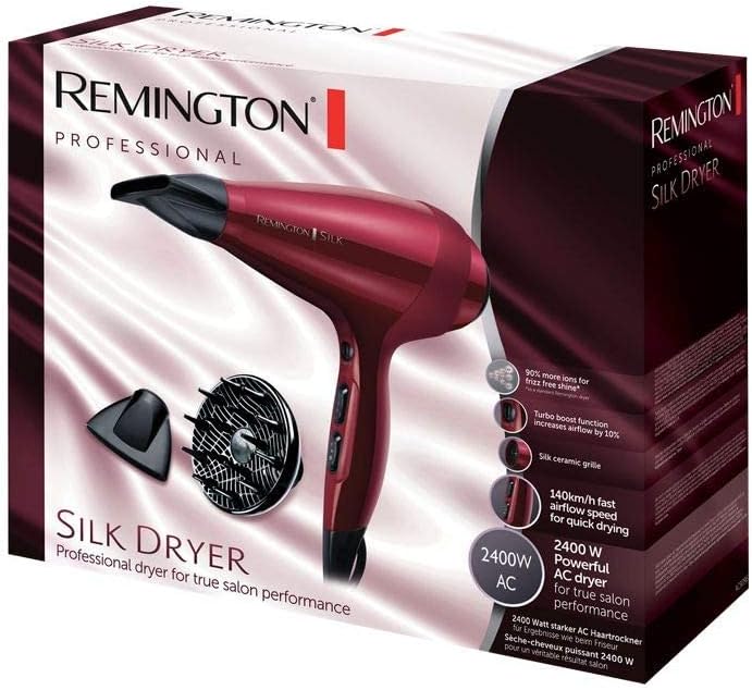 Remington - Sèche-cheveux Silk - 2400W, ionique, céramique protéinée, turbo, moteur AC - AC9096