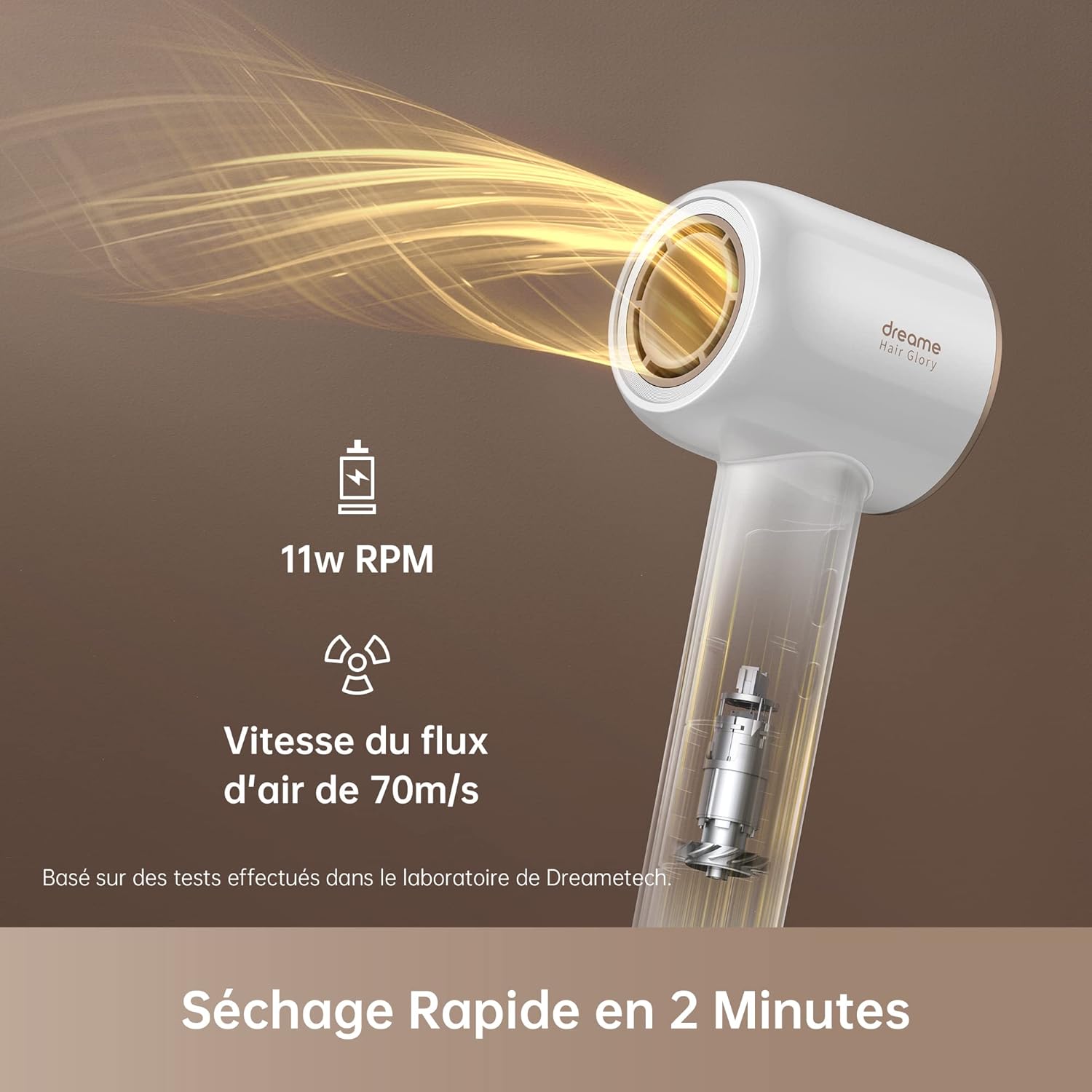 Dreame - Hair Glory - léger, moteur 110000 tr/min, ions négatifs, séchage rapide