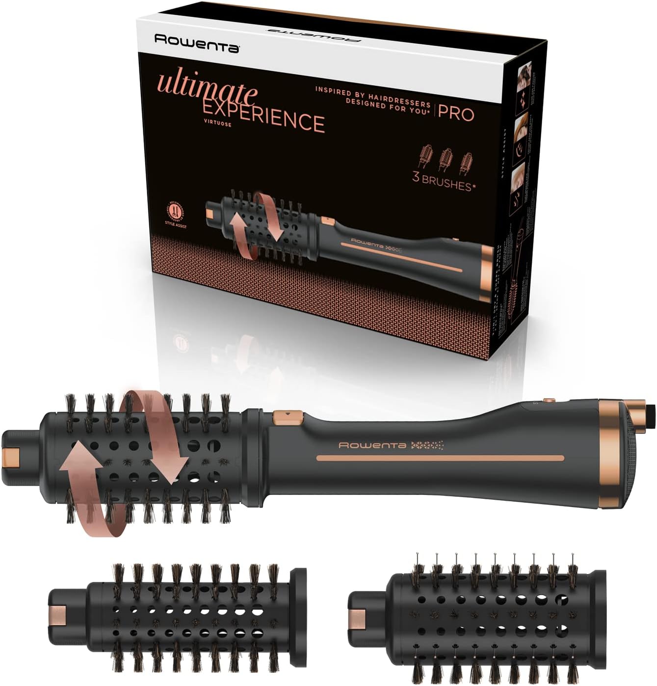 Rowenta - Ultimate Expérience - 3 brosses - réduit frisottis - CF9620F0