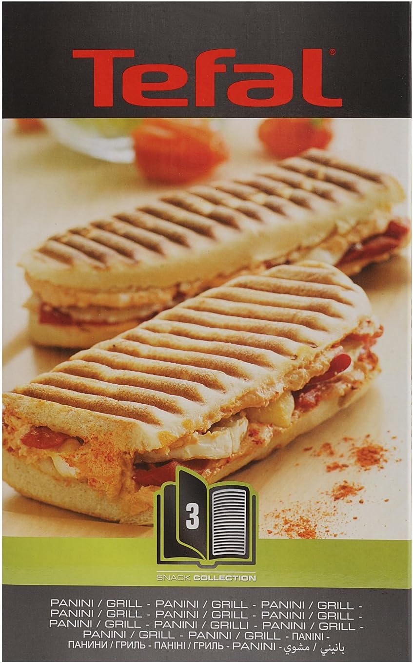 Tefal - Snack Collection - 2 plaques grill-panini, livre de recettes - XA800312