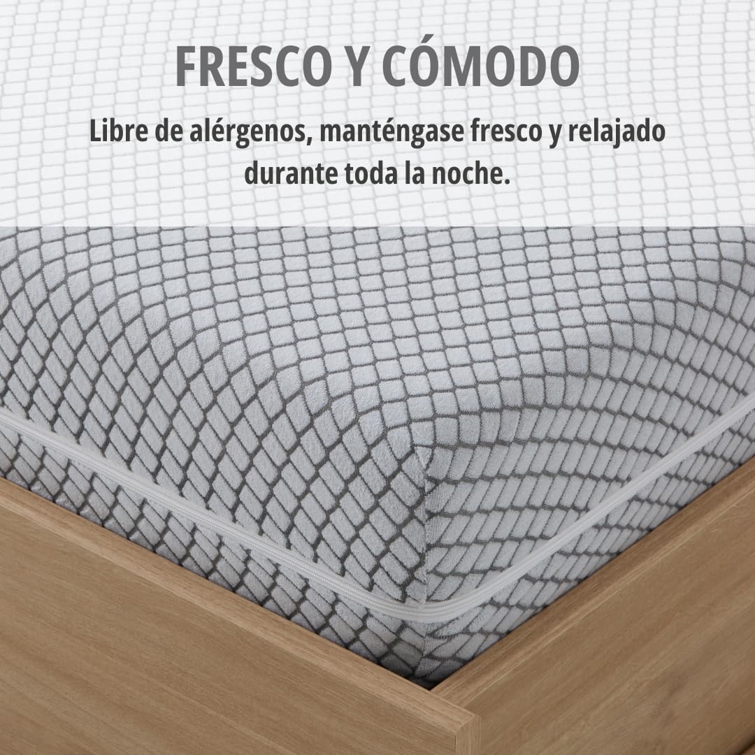 Degrees Home - Teide - 140 cm - housse matelas zippée, anti-acariens, confortable