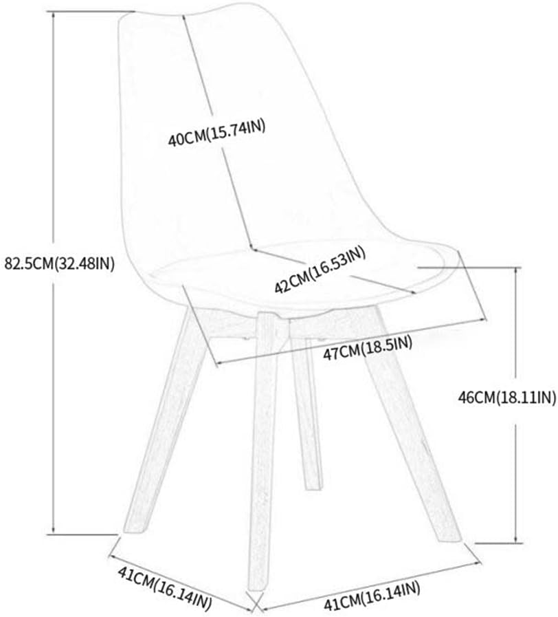 EGGREE - Lot de 4 chaises salle à manger - bois hêtre, rembourrées, grises