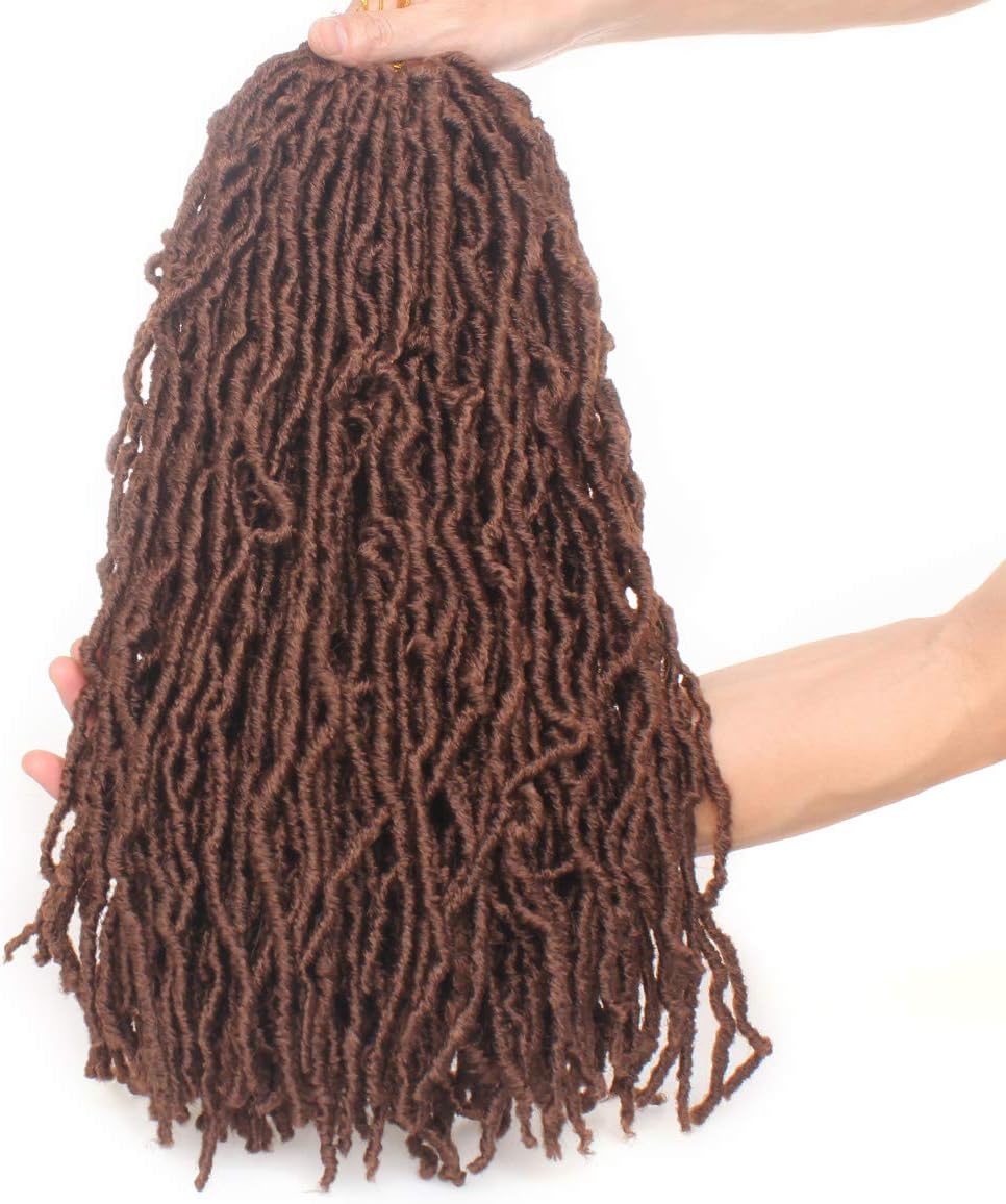 Xtrend - extensions Nu Locs naturelles, 45,7 cm, brun foncé, 12 mèches