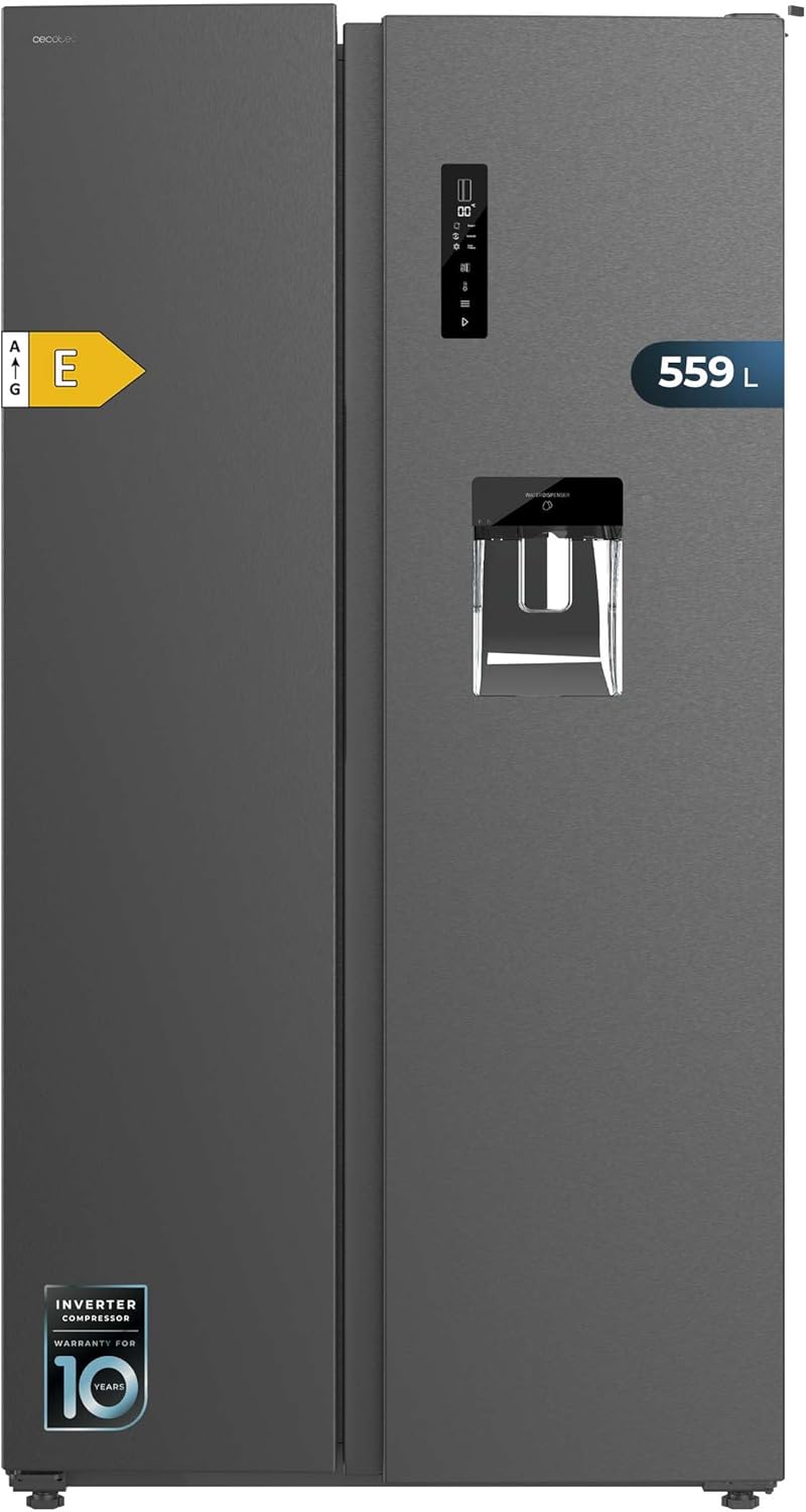 Cecotec - Bolero CoolMarket SBS - 177x90cm - 559L, Total No Frost, Inverter, Classe E, SBS 559