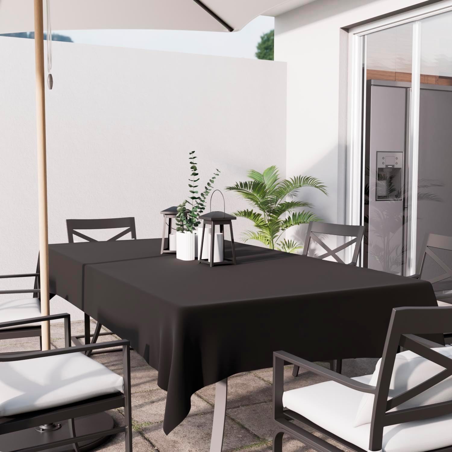 Soleil d'Ocre - nappe ALIX - 140x300 cm - antitache, noire