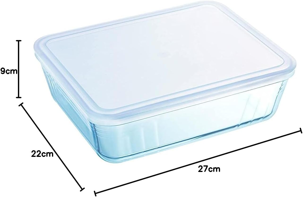 Pyrex - Cook & Freeze - plat 27x22 cm - couvercle multicolore