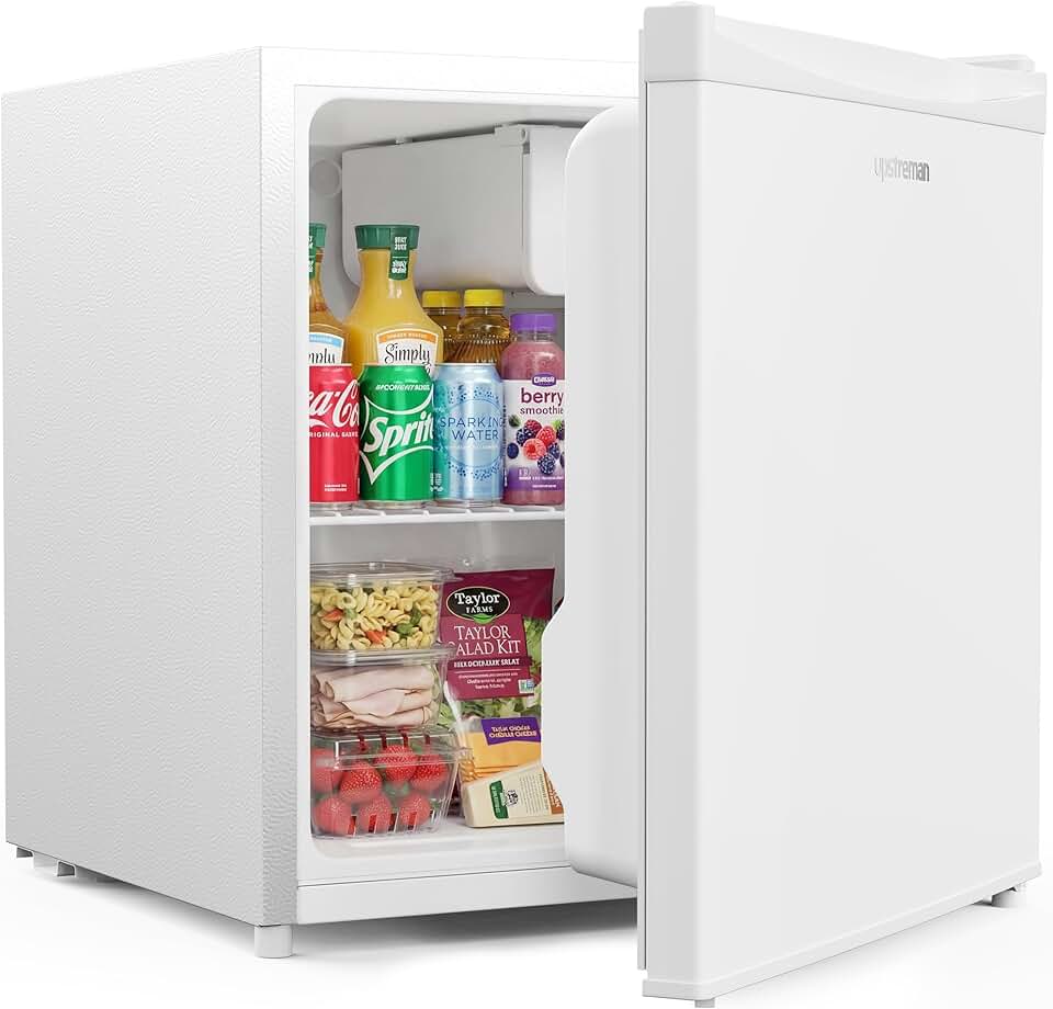 Upstreman - FR17 - 46L - Mini frigo avec congélateur, silencieux, porte réversible