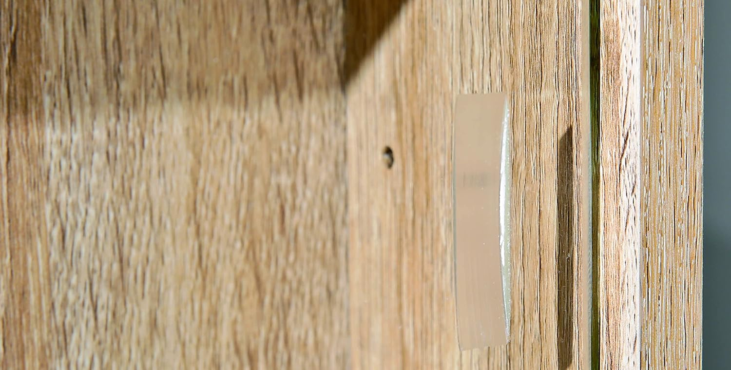 Inter Link - vitrine murale chêne 80x60x9.5 cm, 5 compartiments