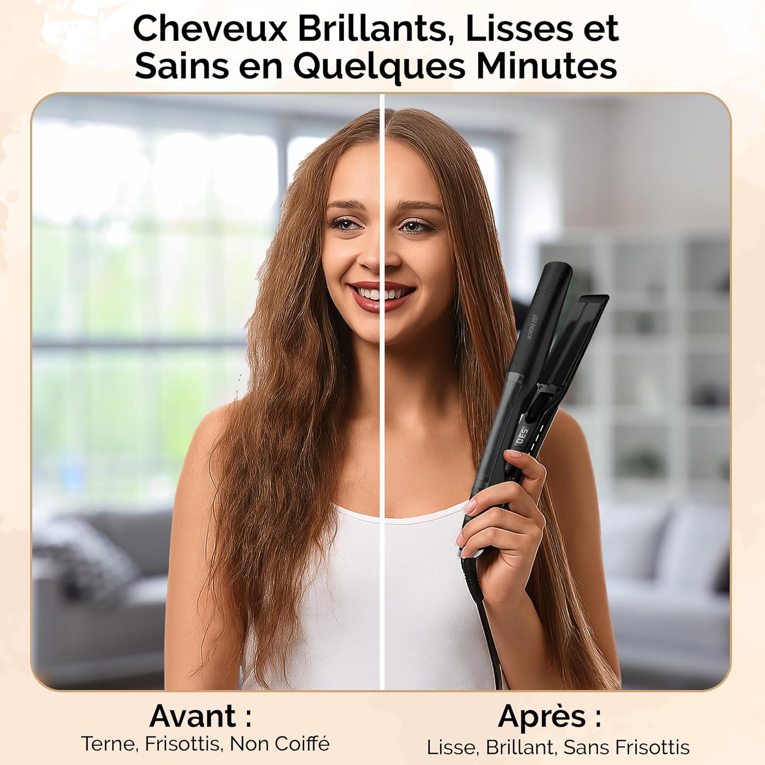 Golden Goods - Steampod Pro - lisseur ionique vapeur, céramique, 230°C