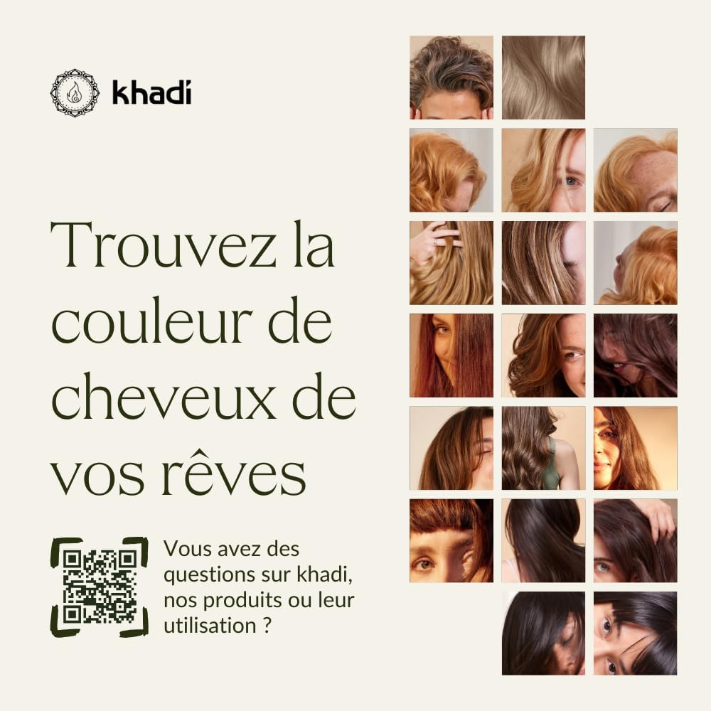 Khadi - coloration végétale blond clair - 100g - 100% naturelle, éclat blond