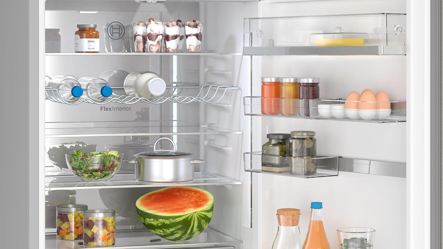 Bosch - combiné Série 6, 440L, 203x70cm, inox, anti traces - KGN49AIBT