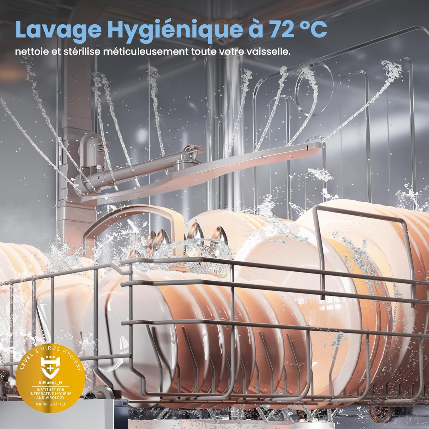 COMFEE' - Lave-vaisselle 10 couverts, départ différé, paniers flexibles, blanc - CDWEF1034BW